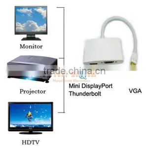 100% Brand New Factory Price Mini Display Port DP to HDMI VGA Adapter Cable for Apple MacBook Surface Pro thumbnail-1
