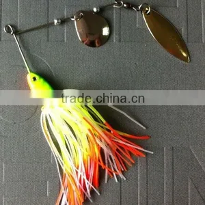 Green Back Yellow Body Lead Spinner Bait thumbnail-1