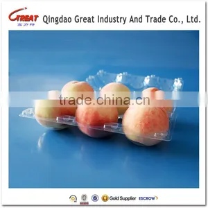 Clamshell Blister Fruit Packaging Tray for Peaches and Apples 6 Pcs thumbnail-4