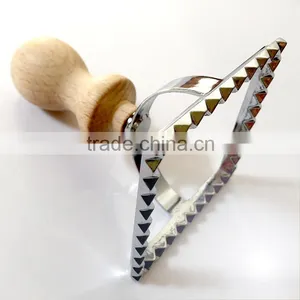 High Quality Zinc Alloy Stamp for Cookie With Wooden Handle thumbnail-1