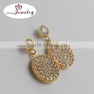 Hot Sales Classical Design Natural Gemstone 18K Gold Stud Earrings thumbnail-1