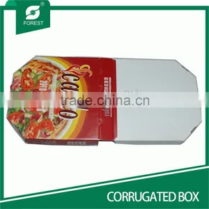 WHITE CARDBOARD PRINTED PIZZA CURRAGATED BOX thumbnail-2