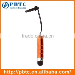 High Sensitive Capacitive Touch Screen Orange Dust Plug Stylus For IPad thumbnail-1
