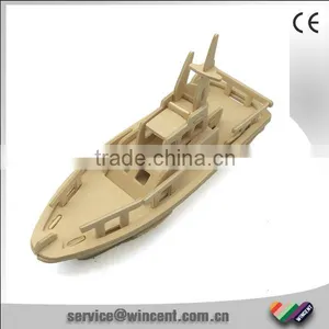 Hot Sale Mini Wood Boat 3D Puzzle For Kid Assembling thumbnail-1