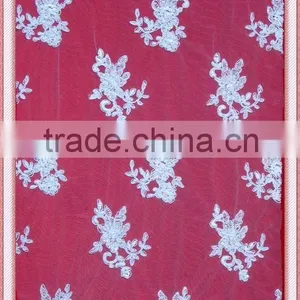 2015 High Quality Beaded French Lace Embroidery Design thumbnail-1
