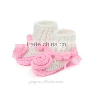 Baby Handmade Crochet Boots Shoes Supplier for 1-10 Months Old B-0013 thumbnail-1
