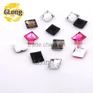 12*12mm Square Shaped Acrylic Point Back Mix Color Rhinestone&Crystal For Stylish Bags Garment Shoes #GY013-12P(Mix-s) thumbnail-1