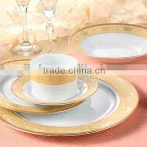 Best Quality Hot Sell Gold Line Porcelain Dinner Set thumbnail-1