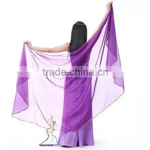 SWEGAL Belly Dance Silk Fan Veil SGBDD14009 thumbnail-1