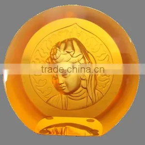 Guanyin Buddha Buddhism Cultural Gift Crafts Color Glass thumbnail-6