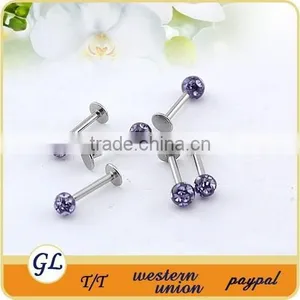 LR01071 Yellow Crystal Ball Lips Jewelry thumbnail-4