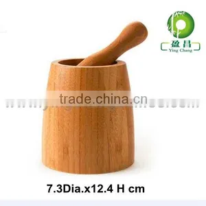 Reusable Bamboo Custom Mortar and Pestle thumbnail-1