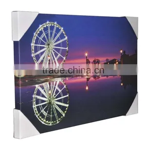 Ferris Wheel LED Lighted Canvas Wall Art Printing, Beautiful Landscape, Home Decoration thumbnail-2