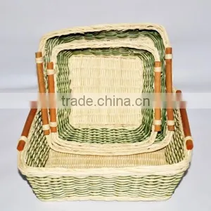 Vietnam Rattan Factory Square Wicker Basket thumbnail-1