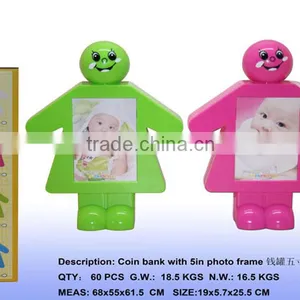 Promotional Smile Face Coin Bank With 5 Inch Photo Frame thumbnail-1