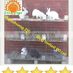 China Zisa Factory 4tiers Rabbit Cage Farming Equipment thumbnail-1