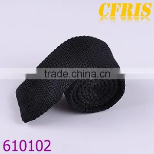Fashion Plain Color Cotton Knitted Necktie thumbnail-6
