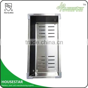 China Manufacture Guangdong Factory SUS304 Stainless Steel Gird Colander Stainless Steel Function Product Fruit Holder thumbnail-4
