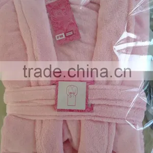 2016 New Design Girls Brushed Coral Fleece Bathrobe in Cheap Price thumbnail-6