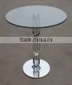 Stainless Stell Table Glass Coffee Table thumbnail-1