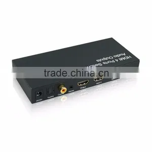 4x1 Hdmi Switch With Audio Output Support 3D HDMI Switch With Audio(Toslink+Coaxial+3.5mm Stereo) HDMI Matrix Switch 4x1 thumbnail-1