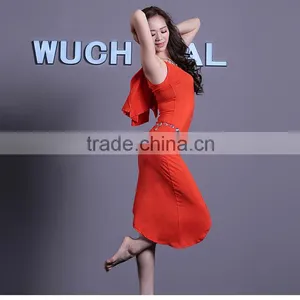 Wuchieal Beautiful Cotton Belly Dance Dress With Shawl thumbnail-1