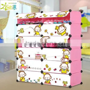 Home Furniture Baby Room Assemble Cartoon Large Shoe Storage thumbnail-2