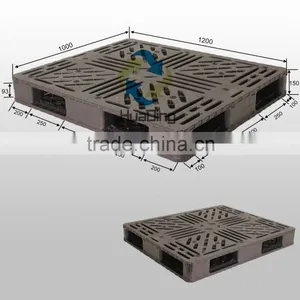 Standard Size Heavy Duty HDPE Stackable Double Faced Recycled Plastic Pallet 1200x1000 Supplier's Choice thumbnail-1