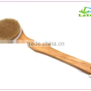 Wholesale Wooden Scrub Loofah Brush/Travel Size Wooden Body Bath Brush thumbnail-4