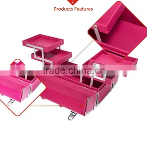 Lighted Makeup Case With Drawers and Makeup Brush Case thumbnail-4