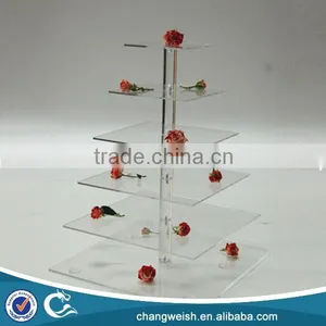 Clear Acrylic Cake Display Stand Rotating thumbnail-1