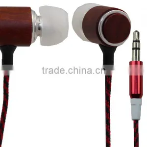 Tot High Quality Fashion Wood Earphone Stereo Bass Music Earphone for MP3 And Tablet PC thumbnail-3