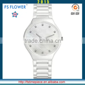FS FLOWER - Stone Surface Black Ceramic Wrist Watch For Women Gifts thumbnail-3
