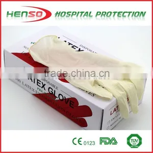 Henso Pre Powdered Latex Examination Gloves thumbnail-1