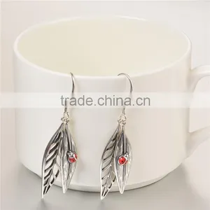 2015 Fashion Design Leaf Shape European Victoria Style Hanging Drop Earring thumbnail-2
