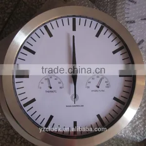 Hot Selling 12 Inch Aluminum Radio Controlled Wall Clock thumbnail-1