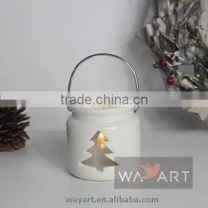 Special Design Ceramic Tealight Christmas Tree Candle Holder for Home Decor thumbnail-1