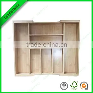 Natural Bamboo Kitchen Expandable Organizer thumbnail-1