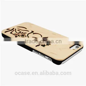 Laser Wood Bamboo and PC Mobile Phone Back Cover for Iphone 5c Cover thumbnail-5