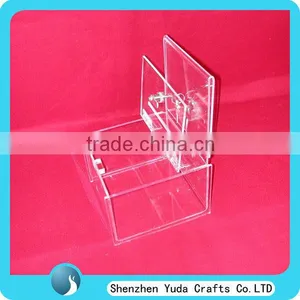 Promotional Clear Donation Box With A5 Sign Holder Acrylic Ballot Box With Lock Acrylic Lockable Comment Box thumbnail-1