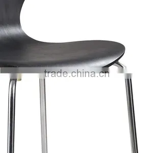 Black High Quality Wood and Metal Chair for Dining Rooms thumbnail-5
