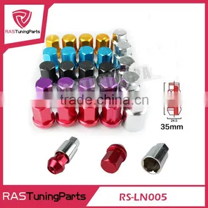 VOLK Alloy Aluminum Wheel Lock Nuts Racing Lug Nuts Length 35MM 12x1.5/12x1.25 thumbnail-1