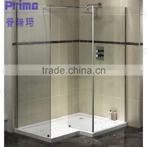 Square Design Acrylic Base Plate Stainless Steel Hardware For Glass Shower Enclosure thumbnail-1