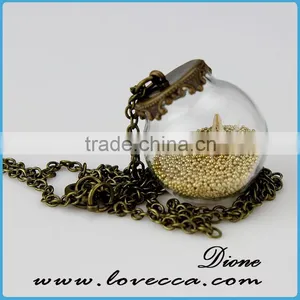 Hot Selling Creative Romantic Glass Cover Dandelion Seed Necklace thumbnail-6