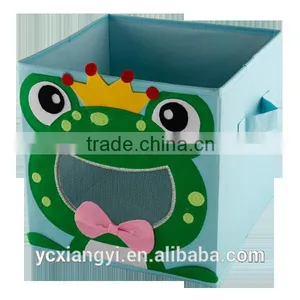 Blue Cartoon Animal Fabric Book Toys Sundries Kids Folding Storage Drawers thumbnail-3