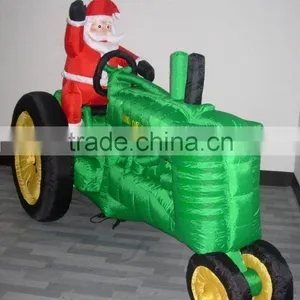 Inflatable Christmas Santa on Tractor thumbnail-1