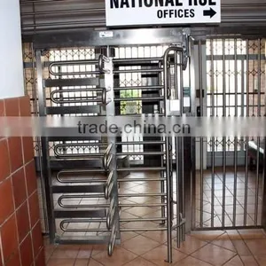 Customized Stainless Steel Rfid Card Reading Access Control Full Height Turnstile Price thumbnail-1
