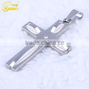 626 Silver Color 316 Stainless Steel Cross Pendant Jewelry thumbnail-6