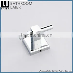 Simple Fancy Design Zinc Alloy Chrome Finishing Bathroom Sanitary Items Wall Mounted Double Robe Hook thumbnail-5