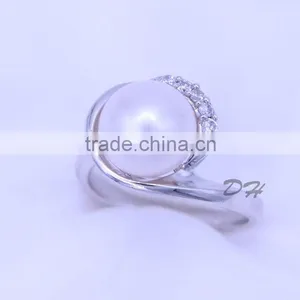 Fashion Jewelry 925 Silver Original Pearl Ring Wholesale thumbnail-1